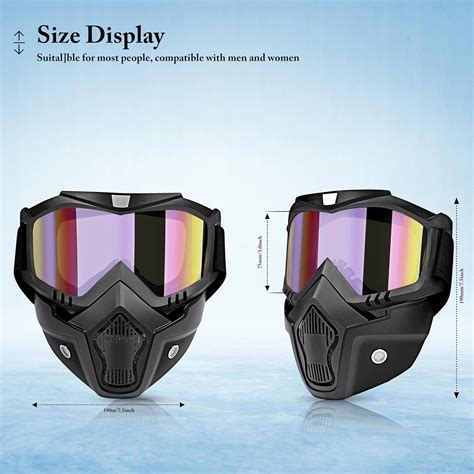 Motorcycle Goggle mask Anti Scratch UV Protective Face Mask, Bike ...