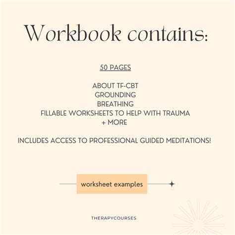 TF-CBT Worksheets: Trauma Focused CBT Worksheets for Teens, Exercises ...
