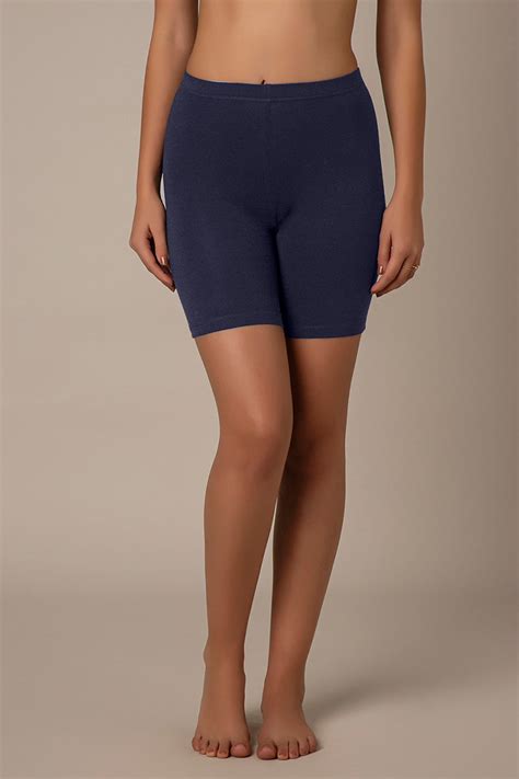 Buy Smooth Mid-thigh Cotton Shortie Liner - Midnight | amanté