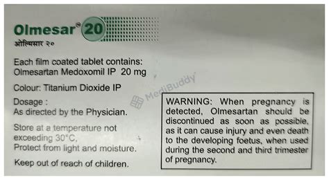 Olmesar 20 Tablet: Price, Uses, Side Effects & How to Use - MediBuddy