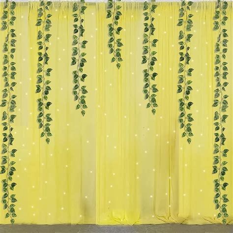 Special You Haldi decoration for marriage Tulle Yellow net Curtain ...