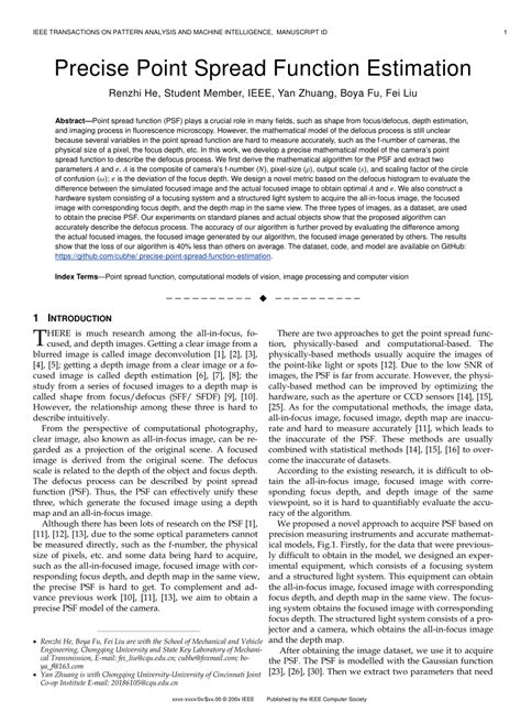 Image result for Point Spread Function Analysis