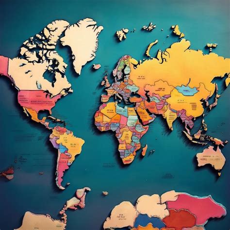 World Map with Colors 的图像结果