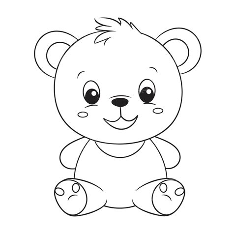 Teddy Bear Outline Template