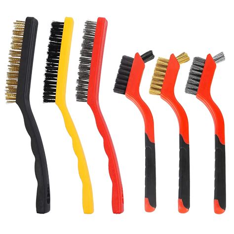 WowAkano 6Pcs Mini Wire Brush Set - Brass, Stainless Steel, India | Ubuy