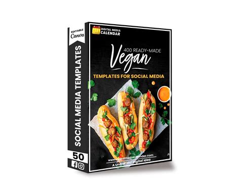 Digital Media Calendar: Professional Canva Templates for Vegan Shop Online