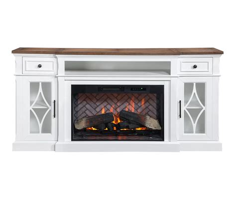 Broyhill 74" Castillo 2-Tone Electric Fireplace Console | Big Lots