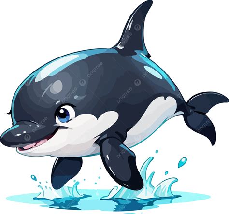 حوت أوركا قصاصة فنية من الرسوم المتحركة, أوركا, سمك, حوت PNG صورة للتحميل مجانا