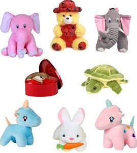 Ziraat Combo Pack of 8 cute soft toys for baby/Decoration Set/ Birthday ...