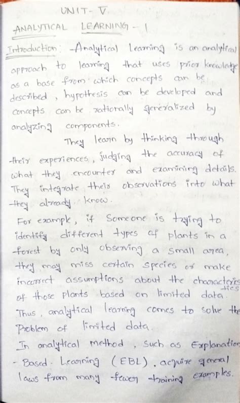 ML UNIT 5 - Ml unit 5 jntuh - V ANALYTICAL LEARNING I Introduction ...