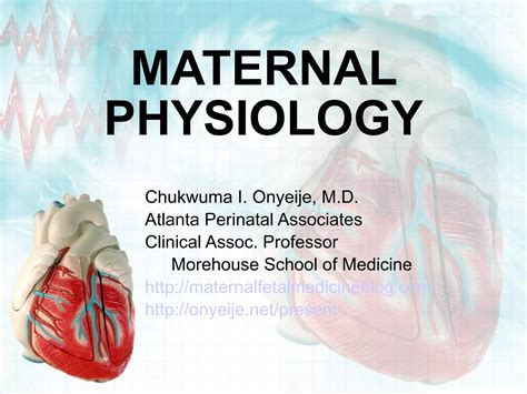 Maternal Physiology Lecture | PPT