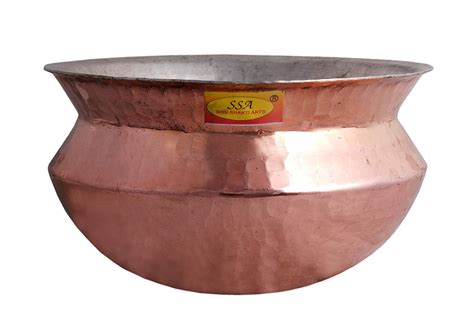 Shiv Shakti Arts® Copper Sipri / Handi- for Cooking & Serving Food - O ...