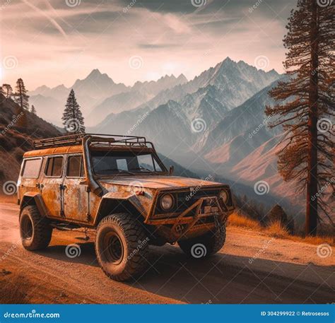 Rusty Dirt Offroad 4x4 Lifted Vintage Custom Camper Conversion Jeep Overlanding In Mountain ...