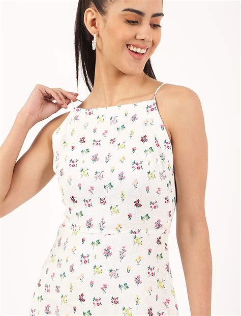 Buy Pure Viscose Floral Shoulder Strap Dress at Marks & Spencer