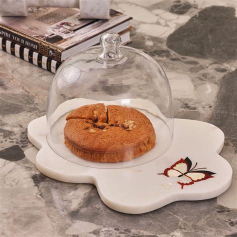 Annapolis Marble Inlay Cake platter