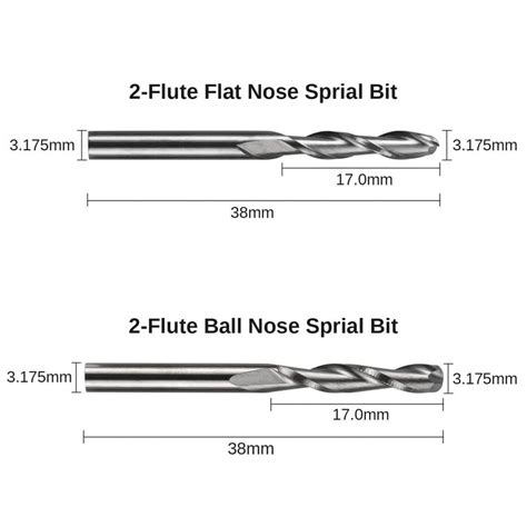 Long Ball Nose Endmill Solid Carbide - 3.175mm, 2 Flutes, Perfect For ...