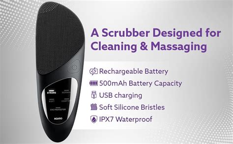 CM2407 Facial Cleansing Massager with Sonic Vibration Technique, 5 Cle ...