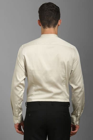 Buy Men Beige Slim Fit Solid Full Sleeves Formal Shirt Online ...