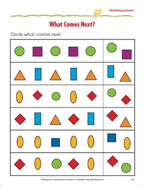 Image result for Simple Pattern Worksheet