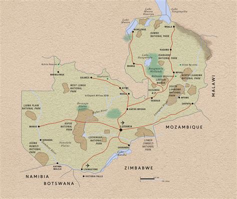 Map of Zambia | © Expert Africa
