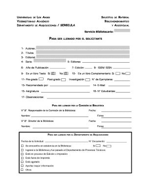 Fillable Online Planilla de Solicitud de Textos a la BIACI (PDF) - ULA ...