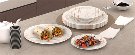 Buy Castleite Piccolo Melamine Quarter Plates Set of 6 - Size 8', Non ...