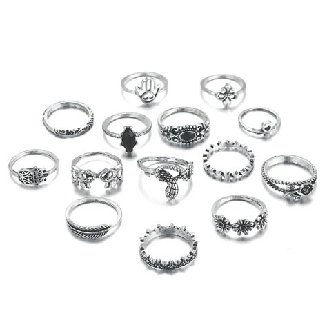 Buy Shining Diva Fashion Latest Stylish Metal Boho Midi Finger Rings ...