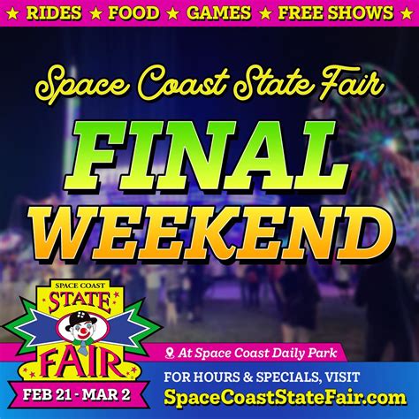 DON'T MISS THE FUN! Space Coast State Fair Opens at 1 p.m., Underway ...