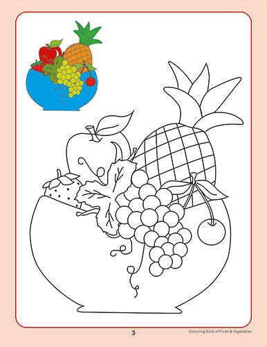 Colouring Book of Fruits & Vegetables
