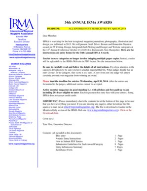 Fillable Online regionalmagazines International Regional ...