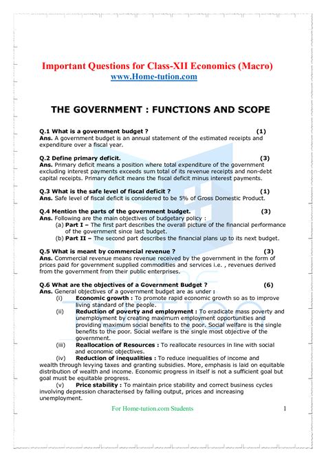 Image result for Government Budget Class 12