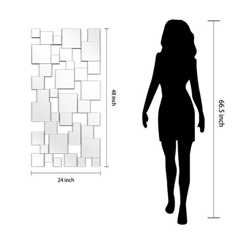 Empire Art Direct Wall Mirror 24-in W x 48-in H Irregular Clear ...