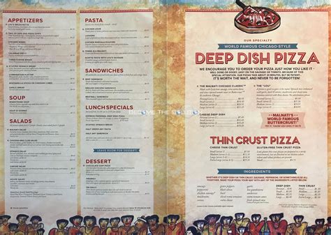 Lou Malnati's Menu Chicago (Scanned Menu With Prices)