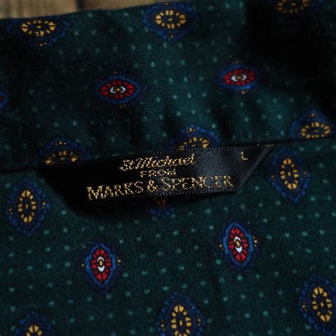 英国製 1990’s〜 “Marks & Spencer” Pajama Shirt パジャマシャツ ビンテージ NIRVANA ...