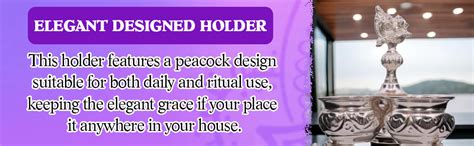 Sigaram German Silver 4-Cup Panchwala with Peacock Handle Kum Kum Cup ...