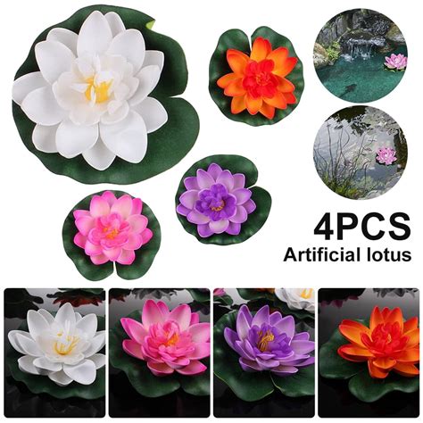 Willstar Realistic Floating Lotus Flower Ornaments for Garden India | Ubuy