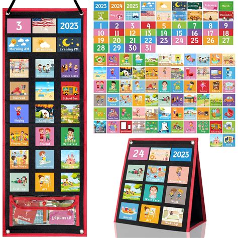 Buy Visual Schedule for Kids Chore Chart with 140 Visual Behavior ...