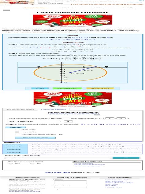Image result for Circle Calculation Tutorial