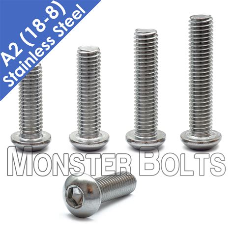 Bulk #3-48 Button Socket Cap Screws Stainless 18-8 (A2) | Monster Bolts