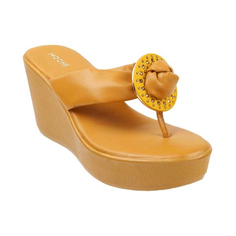 Buy Mochi Women Yellow Casual Sandals Online | SKU: 34-12-33-36 – Mochi ...