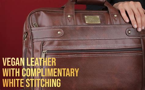 Trajectory 15.6 Inch Vegan Leather Messenger Laptop bag for men in ...