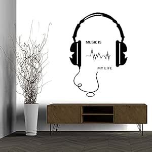 wallpics® Music Self Adhesive Decorative Wall Sticker | (30cm X 45cm ...