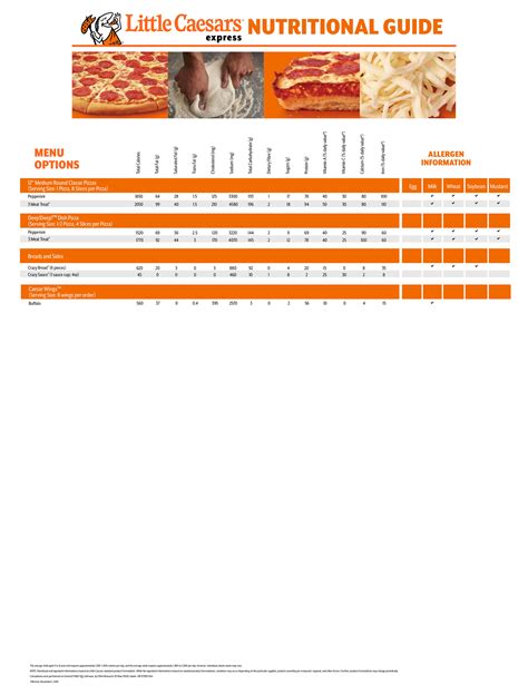 Little Caesars Nutrition Facts Pdf | Besto Blog