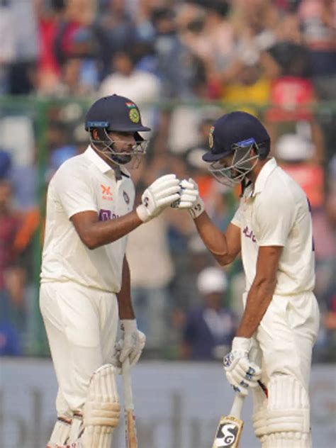 2nd Test, Day 2: Axar, Ashwin rescue India after Lyon blows | Times of ...