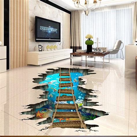 3D Bathroom Floor Stickers - Flooring Tips