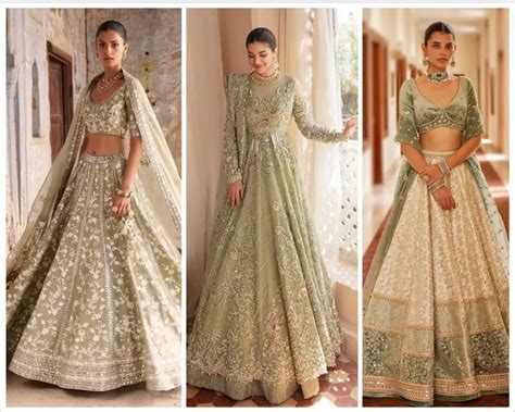 9 Stunning Green Lehengas For The Bride To Flaunt