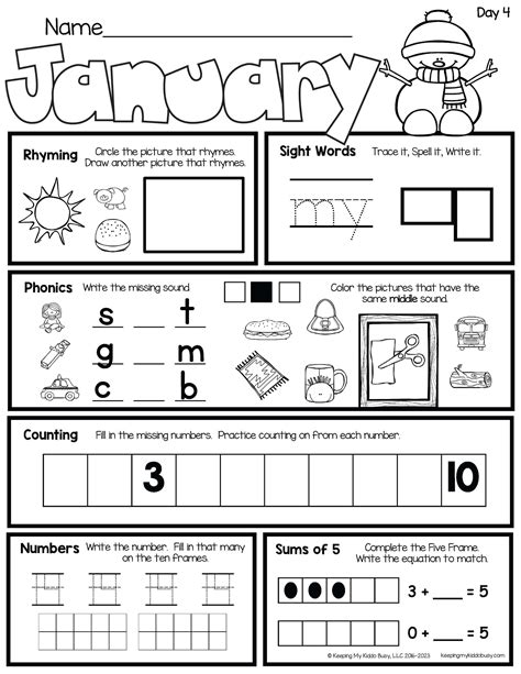 Morning Seat Work — Keeping My Kiddo Busy - Worksheets Library