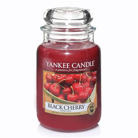 Buy Yankee Candle Large Black Cherry Wax Jar Candle (10.16 cm x 10.16 ...