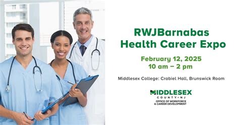 RWJBarnabas Health Career Expo, Middlesex College -- West Hall, Edison ...