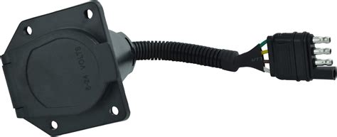 Buy Abfer 4 Pin Flat Truck to 7 Way Round Trailer Plug Cord Wiring ...